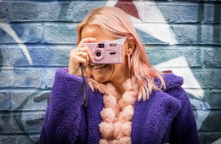 Fotocursist aan het fotograferen