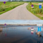 voor en na hoogwater
